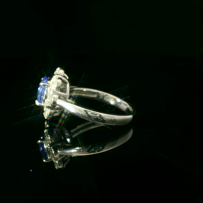 Platinum Sapphire Diamond Ring / 鉑金藍寶鑽石戒指