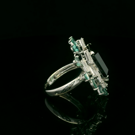 Tourmaline Diamond Ring