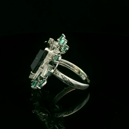 Tourmaline Diamond Ring
