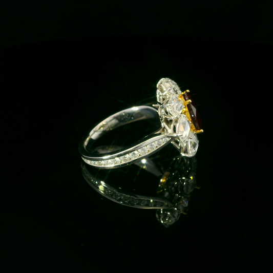 18K金紅寶石戒指 / 18K White Gold Ruby & Diamond Ring