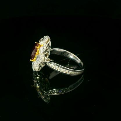 18K金紅寶石戒指 / 18K White Gold Ruby & Diamond Ring