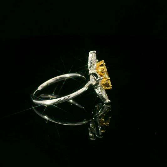 Elegant Floral Diamond Ring