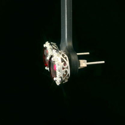 Elegant Rhodolite Earrings