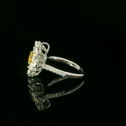Exquisite Diamond Flower Ring