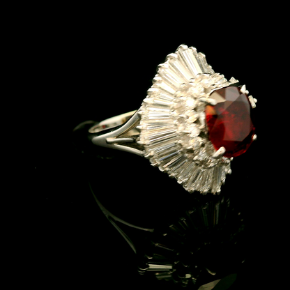 18K金紅寶石戒指 / 18K White Gold Ruby & Diamond Ring