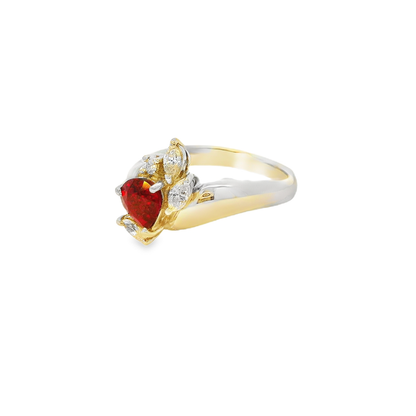 18K金紅寶石戒指 / 18K White Gold Ruby & Diamond Ring