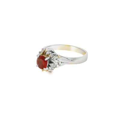 18K金紅寶石戒指 / 18K White Gold Ruby & Diamond Ring