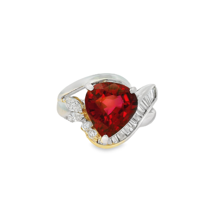 18K金紅寶石戒指 / 18K White Gold Ruby & Diamond Ring