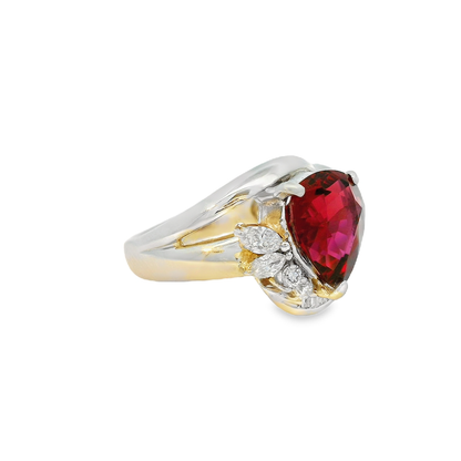 18K金紅寶石戒指 / 18K White Gold Ruby & Diamond Ring