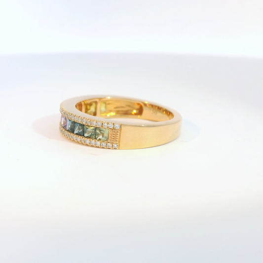 彩色寶石戒指  / Rainbow Sapphire Ring