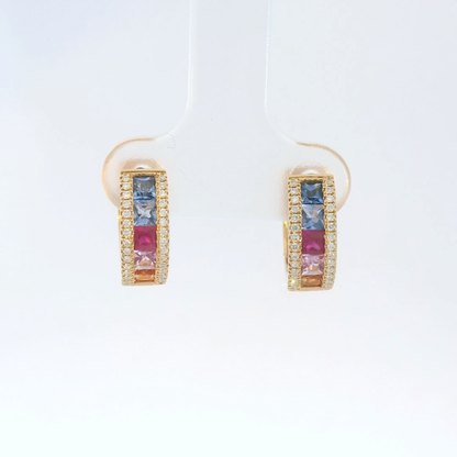 彩色寶石耳環 / Rainbow Sapphire Earrings