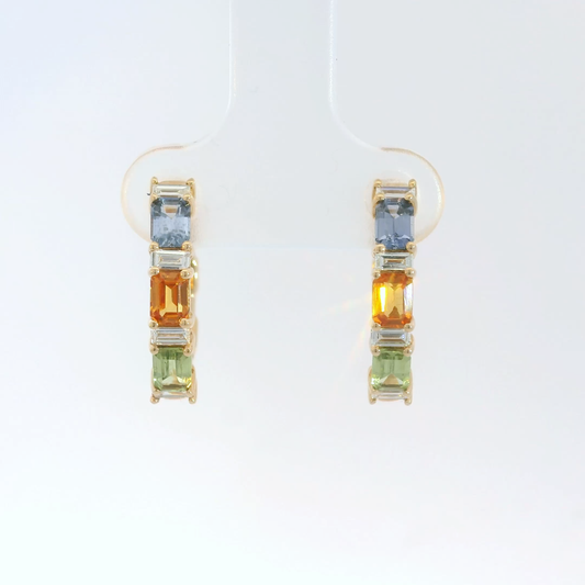 彩色寶石耳環 / Rainbow Sapphire Earrings