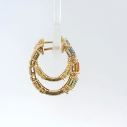 彩色寶石耳環 / Rainbow Sapphire Earrings