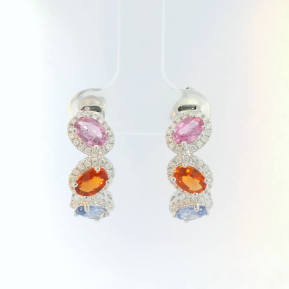 彩色寶石耳環 / Rainbow Sapphire Earrings