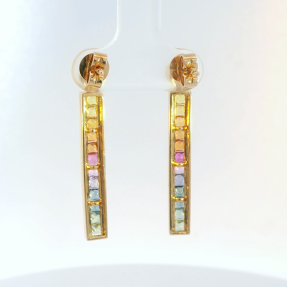 彩色寶石耳環 / Rainbow Sapphire Earrings
