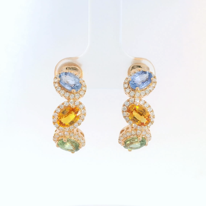 彩色寶石耳環 / Rainbow Sapphire Earrings