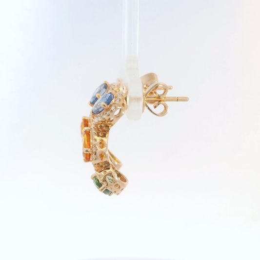 彩色寶石耳環 / Rainbow Sapphire Earrings