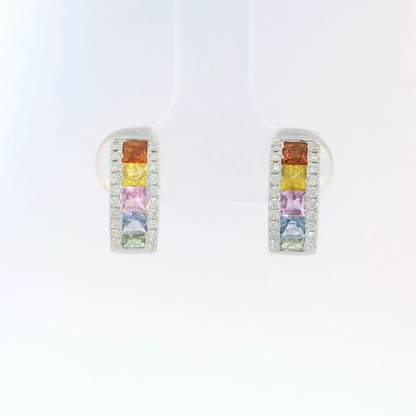 彩色寶石耳環 / Rainbow Sapphire Earrings