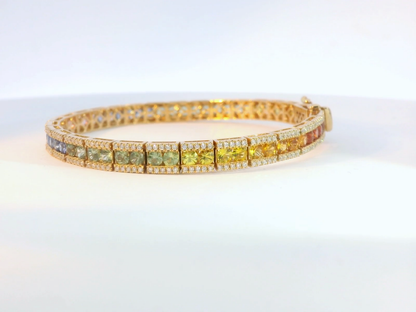 彩色寶石手鐲 / Rainbow Sapphire Bangle
