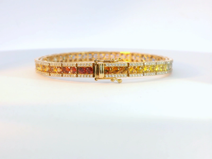 彩色寶石手鐲 / Rainbow Sapphire Bangle