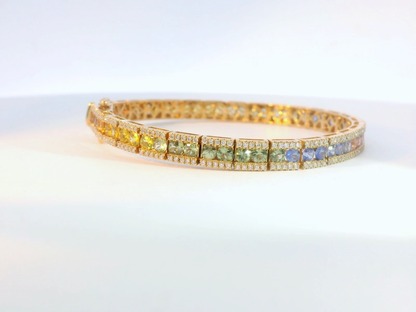 彩色寶石手鐲 / Rainbow Sapphire Bangle