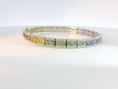 彩色寶石手鐲 / Rainbow Sapphire Bangle