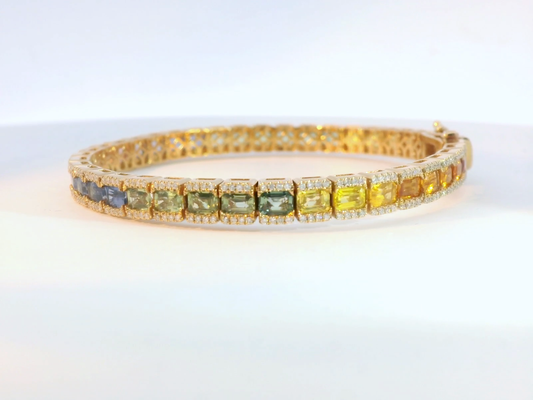 彩色寶石手鐲 / Rainbow Sapphire Bangle