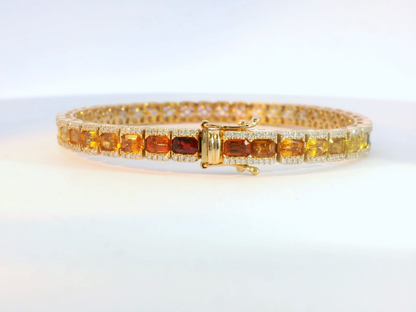 彩色寶石手鐲 / Rainbow Sapphire Bangle