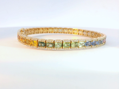 彩色寶石手鐲 / Rainbow Sapphire Bangle
