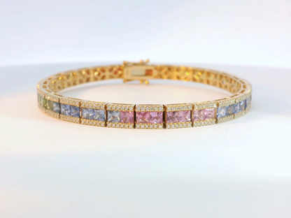 彩色寶石手鐲 / Rainbow Sapphire Bangle