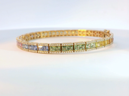 彩色寶石手鐲 / Rainbow Sapphire Bangle