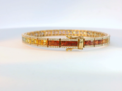 彩色寶石手鐲 / Rainbow Sapphire Bangle