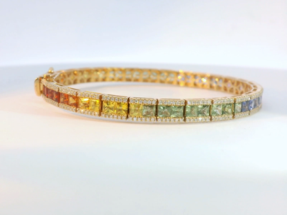 彩色寶石手鐲 / Rainbow Sapphire Bangle
