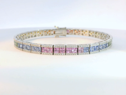 彩色寶石手鐲 / Rainbow Sapphire Bangle