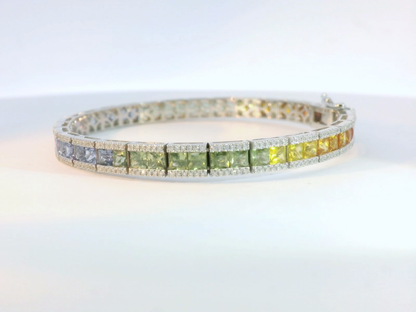 彩色寶石手鐲 / Rainbow Sapphire Bangle