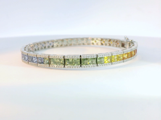 彩色寶石手鐲 / Rainbow Sapphire Bangle
