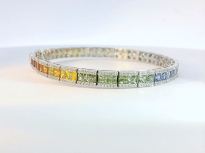 彩色寶石手鐲 / Rainbow Sapphire Bangle