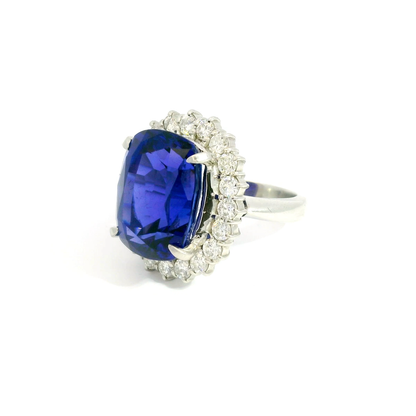18卡坦桑石鑽石戒指 / 18ct Tanzanite Diamond Ring