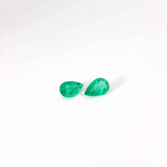 1.28卡綠寶石一對 / 1.28ct Emerald Pear Cut Pair
