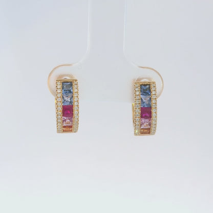 彩色寶石耳環 / Rainbow Sapphire Earrings