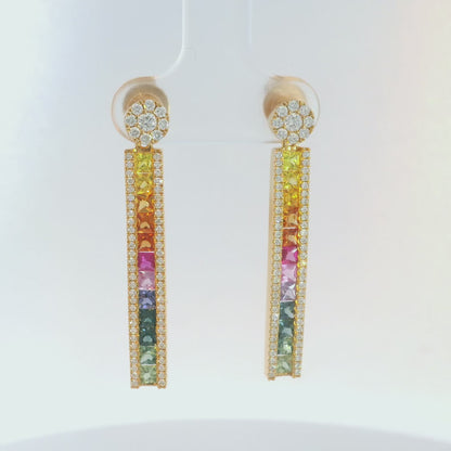 彩色寶石耳環 / Rainbow Sapphire Earrings