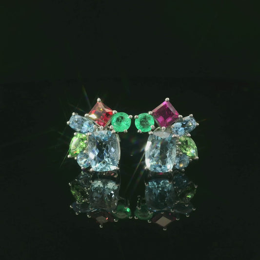 Vibrant Multicolored Gemstone Earrings
