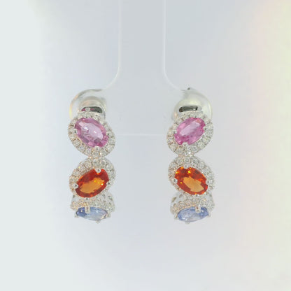 彩色寶石耳環 / Rainbow Sapphire Earrings