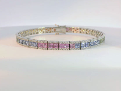 彩色寶石手鐲 / Rainbow Sapphire Bangle