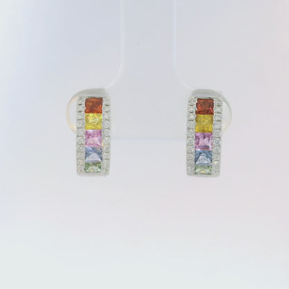 彩色寶石耳環 / Rainbow Sapphire Earrings
