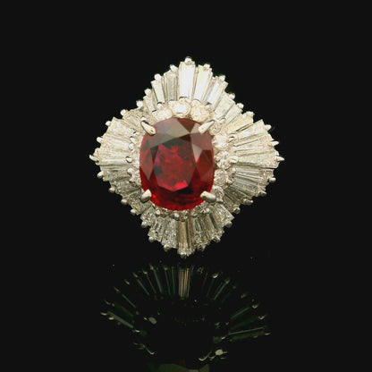 18K金紅寶石戒指 / 18K White Gold Ruby & Diamond Ring