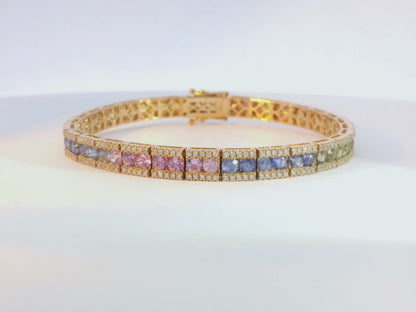 彩色寶石手鐲 / Rainbow Sapphire Bangle