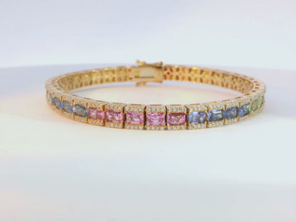 彩色寶石手鐲 / Rainbow Sapphire Bangle