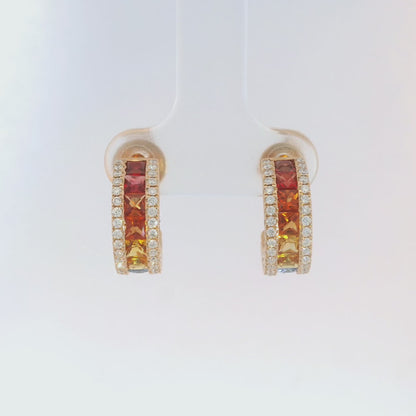 彩色寶石耳環 / Rainbow Sapphire Earrings
