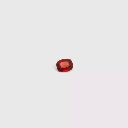 0.87卡紅尖晶石 / 0.87ct RED SPINEL Cushion cut Burma No Heat